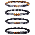 New lava Stone tiger Eye Stone Men's Bracelet Simple Lovers Bracelet Men's and Women's Fashion Bracelet