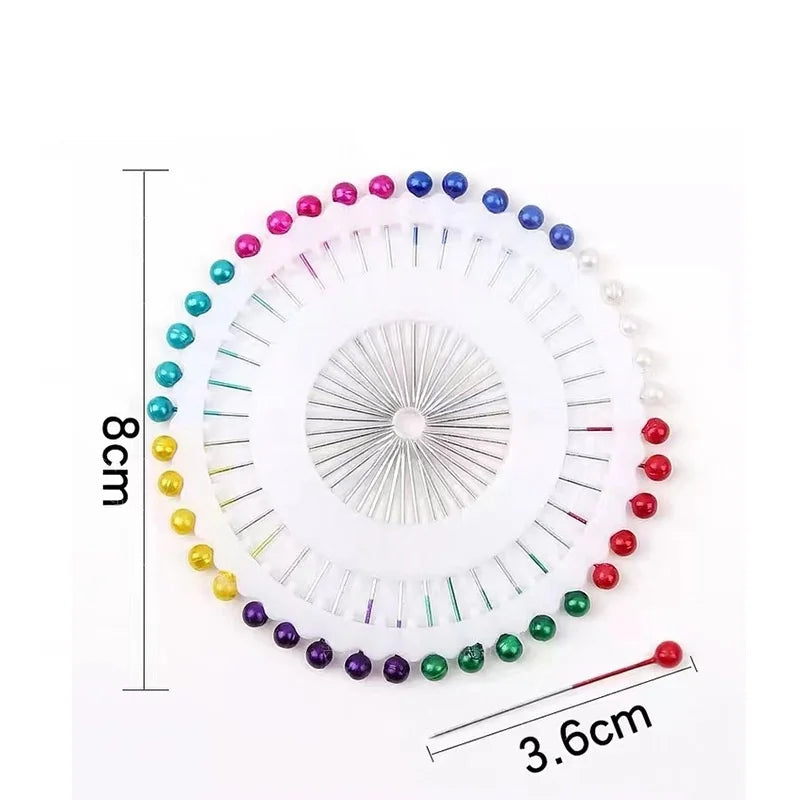 Factory Colorful Shaped Pearlescent Needles Sewing Machine Hand Cut Large Small Clothing Pins with Positioning Beads for Travel