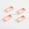 25mm Rose Gold Metal Handbag Garments Strap Belt Flat Rectangle Ring Buckle