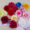 AF3508 Wholesale Popular 10cm Rose Flower Head Silk Velvet Roses Flower Silk Rose Heads