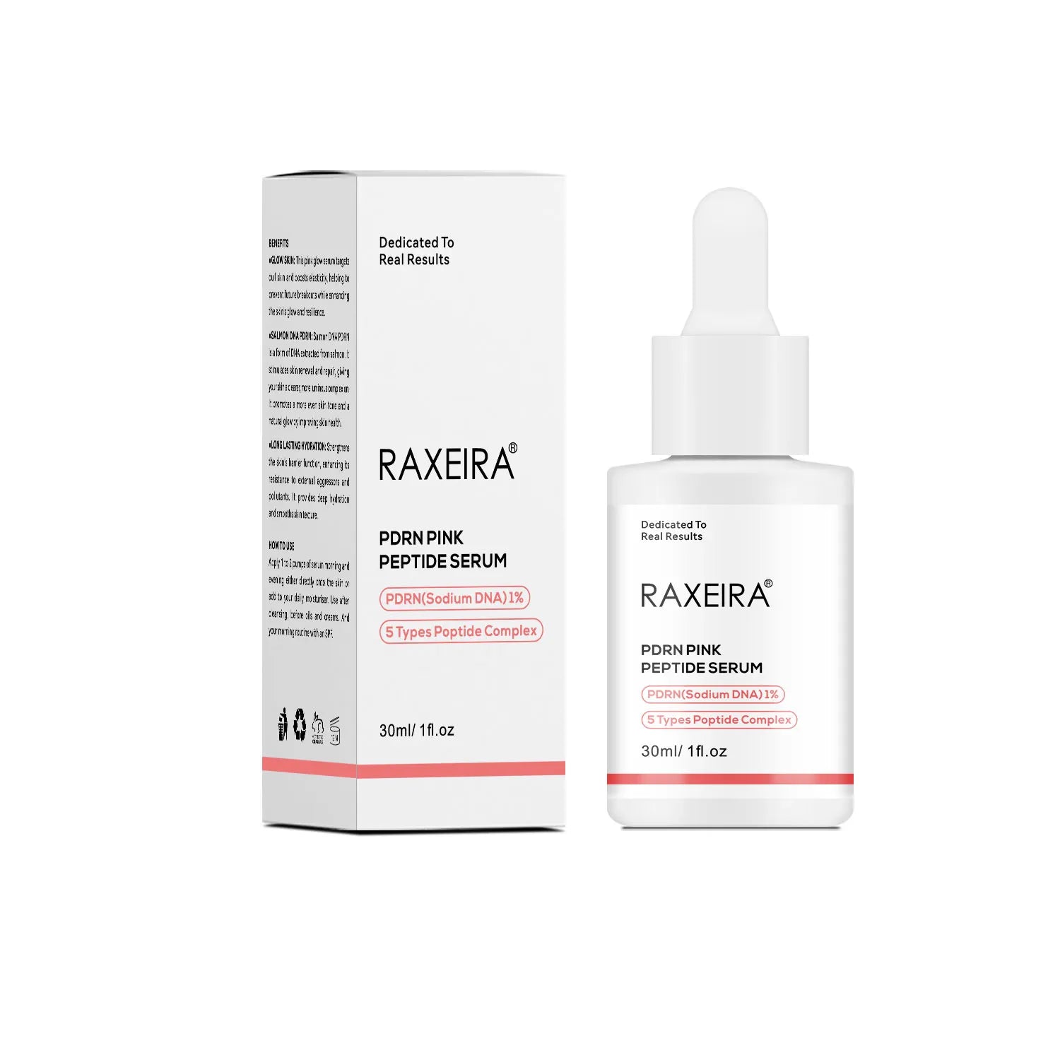 Private Label Collagen Moisturizing Lift Firming Skin Care Serum Pink Peptide Pdrn Salmon DNA Face Serum