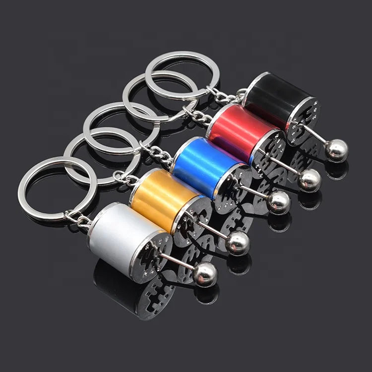 Fashion Promotion Gift Metal Car Gearbox Transmission Fidget Gear Shift Box Keychains