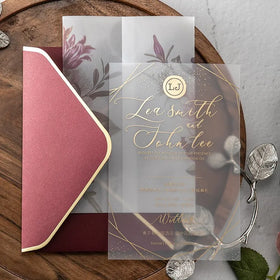 Custom Printed Durable Outdoor Wedding Invitation Card Personalized Acrylic Signs for Weddings Business & Promotional Gifts