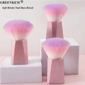New Electroplating Pink Super Sized Nail Dust Brush Beauty Tool Makeup Brush Soft Bristle Nail Dust Brush