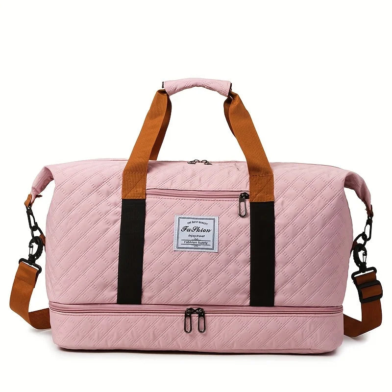2024 Men's Fitness Portable Sports Training Duffel Bag New Foldable Oxford Waterproof Zipper Waterproof Travel Character