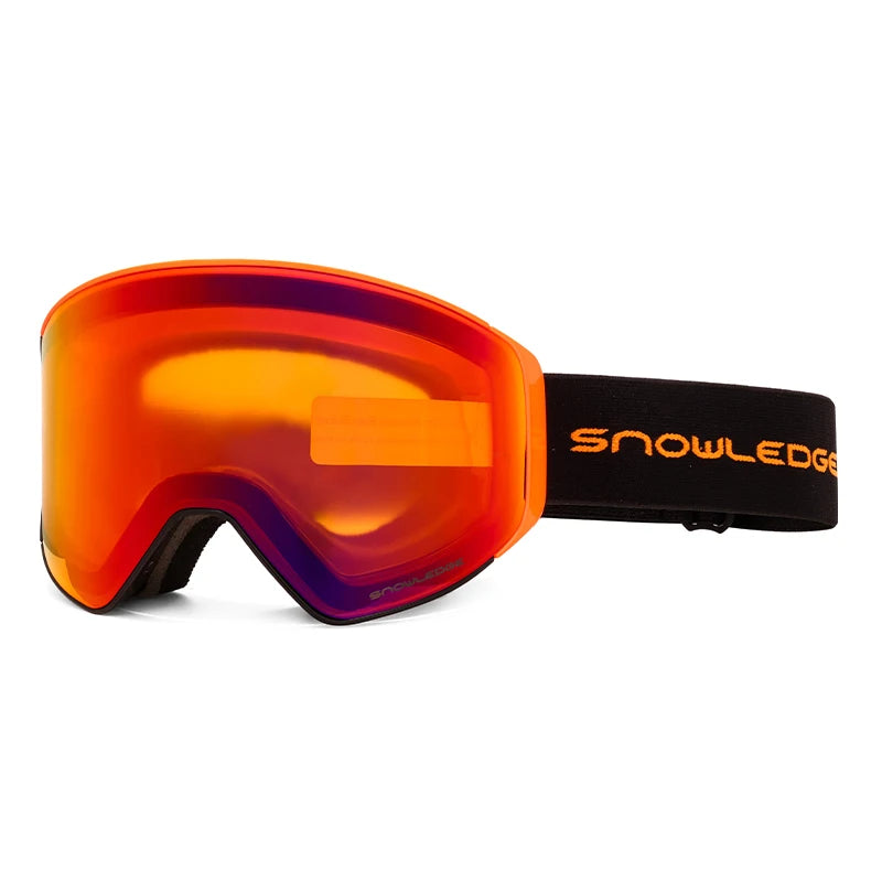 HUBO 197C Anti-Fog Polarized Photochromic Ski Goggles Custom Frameless Magnetic Ski Glasses Wholesale Sports Eyewear