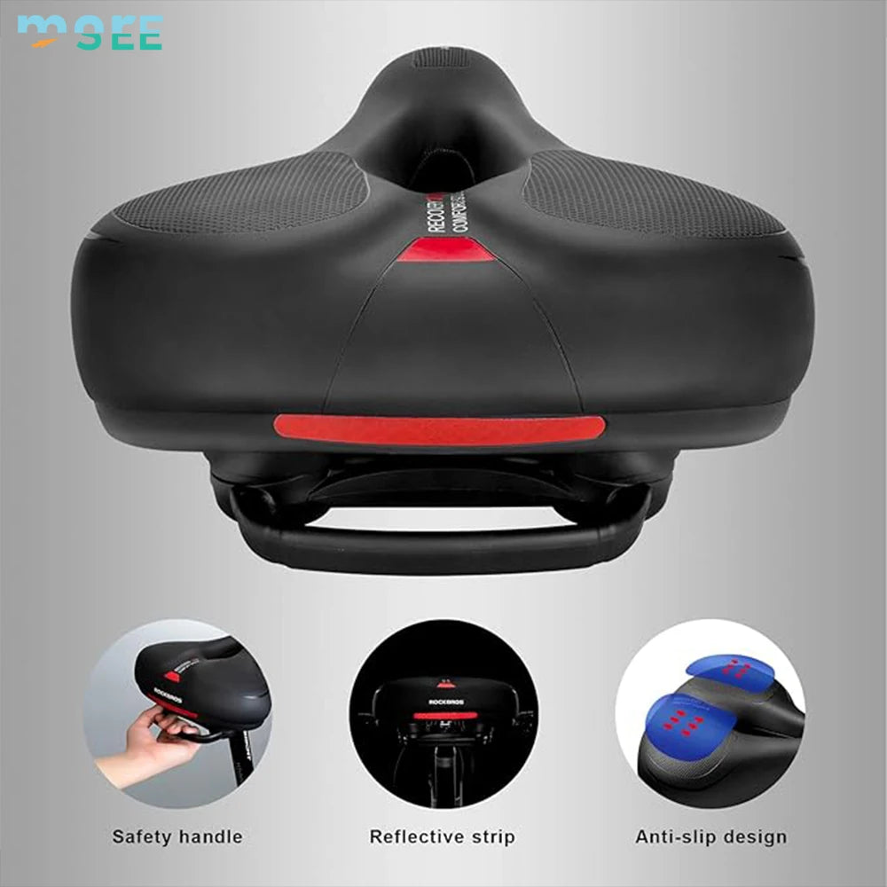 SeeMore Selection Simple Style Replacement Comfortable Premium Wide Cushion Padded Ventilation Function Bicycle Saddle
