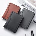 K3315 Casual Front Pocket Wallet Men's Short Soft PU Leather Youth Wallet Men's Wallet Bank ID Credit Card Holder