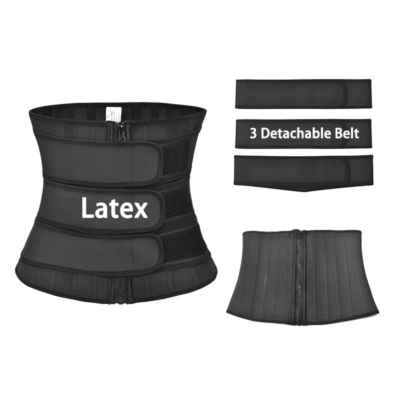 Wholesale 100% Latex Detachable Removable 3 Belts Straps Colombianas Reductor Slim Shaper Plus Size Firm Control Corset Waist