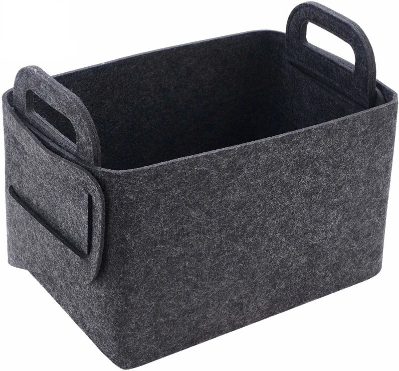 Modern Square Felt Storage Basket Bin Organizer Foldable Square Felt Storage Bins