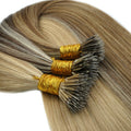 Nano Ring Double Drawn Thick Remy Hair Full Cuticles Luxury Quality Shedding Free Double Weft Customizable Color Texture Russian
