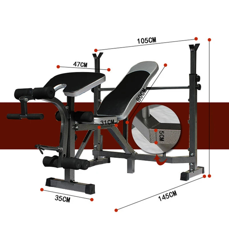 ZHOYA Multifunctional Adjustable Workout Gym Bench Weightlifting Equipment Sit up Exercises Machine Fitness Dumbbell Bench Bed