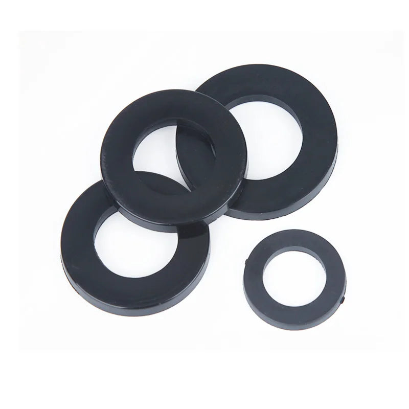 PA 66 Nylon Black White Flat Lock Washer