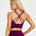 Women's Stretch Strappy Yoga Running Workout Active Sports Bra