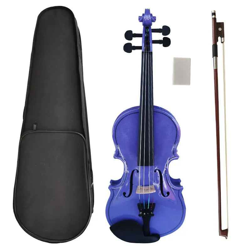 Custom Brand Cheap Price Starter 4/4 3/4 1/2 1/4 1/8 Small Size Color Plywood Violin Outfits Learner Boy Girl Musical Instrument