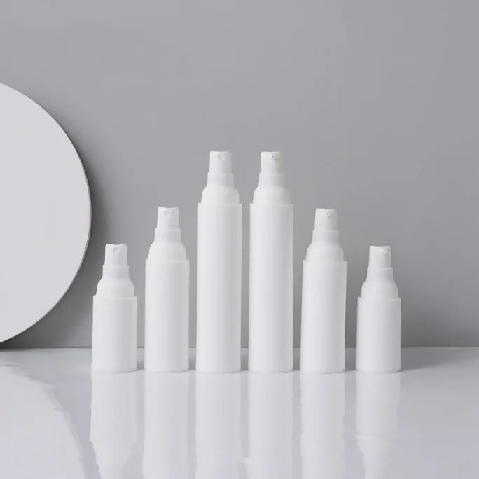 30ml White PP Airless Bottle Plastic Pump Dispenser Refillable Eye Face Serum Cosmetic Packaging Empty Airless Pump Bottle