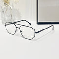 XY36553 Custom Anti Blue Light Glasses Pilot Stainless Steel Blue Ray Blocking Computer Eyewear Optical Frames