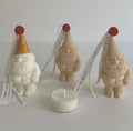Handmade Red Hat Santa Claus Christmas Tree Candle Soy Wax & Beeswax for Home Decoration Birthdays Customizable Brown Paper Box