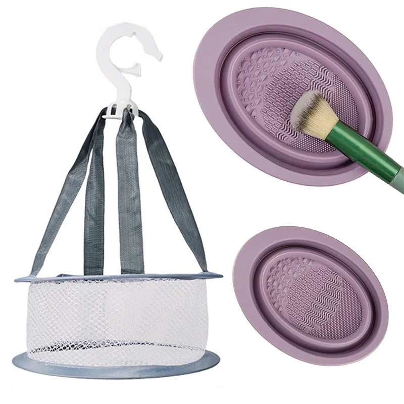 Cheap Price Wholesale Makeup Brush Storage Powder Puff Drying Bag Household Use Air Drying Storage Net Basket