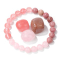 Colorful Natural Stone Bracelet Cute Design Energy Stone Elastic Single Layer for Women Gift Beads Jewelry
