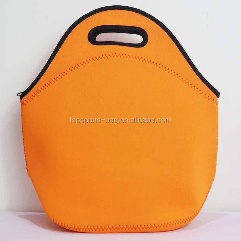 Soft Lightweight Blank Neoprene Lunch Bag Cooler Bag Lunch Handbag with Zipper