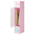 Modern Extendable Small Plastic Wardrobe for Children's Clothes Living Room Bedroom School Workshop Apartment Dormitory Rental
