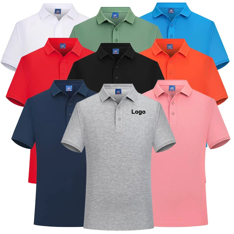 Custom Sublimation Embroidery Polo Tshirt Quick Dry Ice Ion Fiber Cotton Men Plain  Dry-Fit Work Golf Polo Shirt Team Uniforms