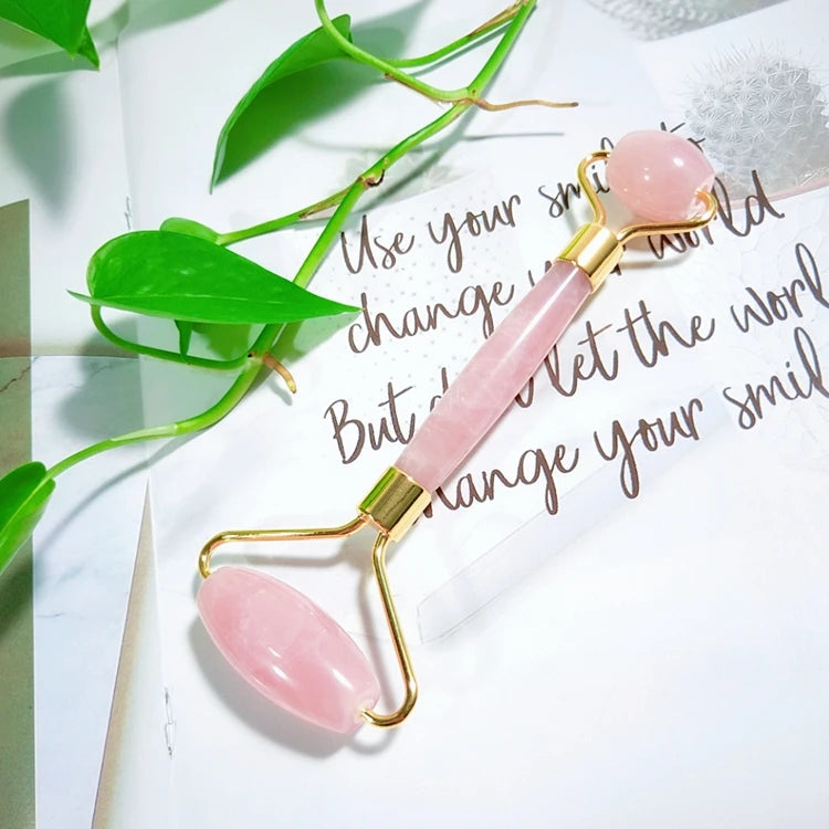 DIY Professional Factory Face Set Rose Quartz Jade Roller
