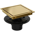 Wholesale 6 Inch 304 Stainless Steel Shower Drain Brushed Gold Square 2-in-1 Tile Insert Cover Floor Drain for Bathroom
