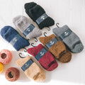 Manufacturers Wholesale Half Velvet Coral Fleece Thick Warm Medium Tube Solid Color Floor Socks