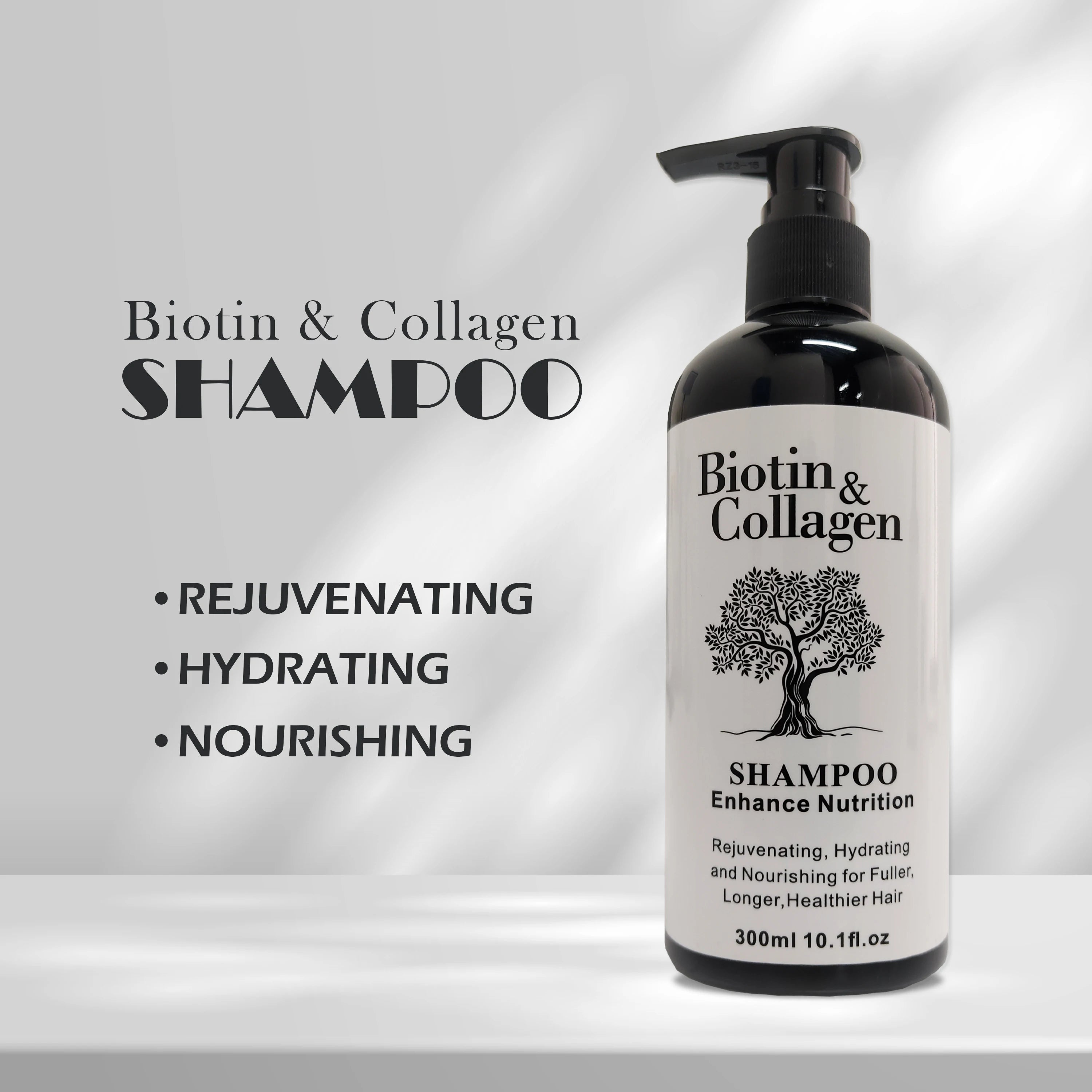 Private Label Organic Sulfate-free Biotin & Collagen Shampoo Conditioner Refreshing Nourishing Anti-Hair Loss for Hair Growth