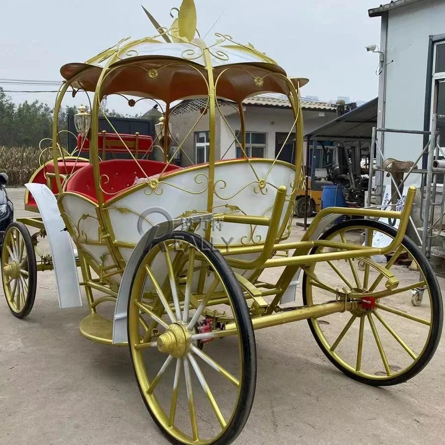 OEM European Royal Family Horse Carriage Electric Cinderella Children Garden Horse Cart Mini Princess Carriage for Sale