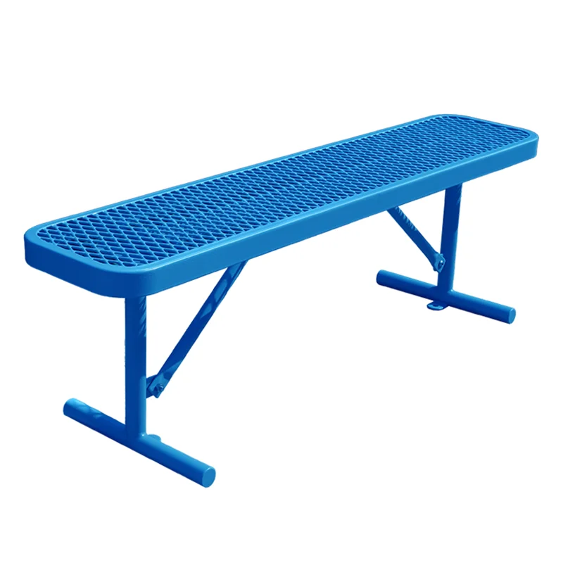 Cheap Outdoor Furniture Modern Steel Backless Bench Seat Outside Park Metal Bench Chair Out Door Garden Wire Bench Seating