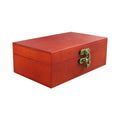 Wholesales Custom MDF Glossy Wooden Ring Jewelry Box Simple Small  Mini Gift Red for Bracelet Set Wood Packaging Jewelry Box