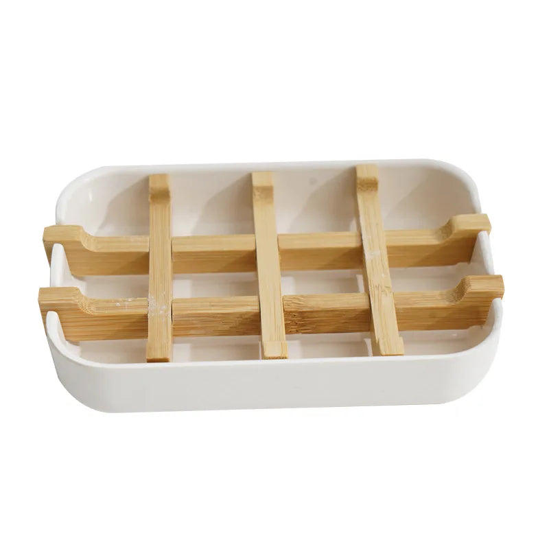 Early Riser Eco-Friendly Bamboo Soap Dish - 100% Plant-Based Natural Fiber Soap Tray for Bath Shower Kitchen
