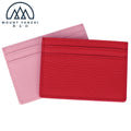 Custom Logo Luxury Business Minimalist RFID Slim Cardholder Top Quality Genuine Leather Credit Card Holder Ultra Pro Card Sleeve