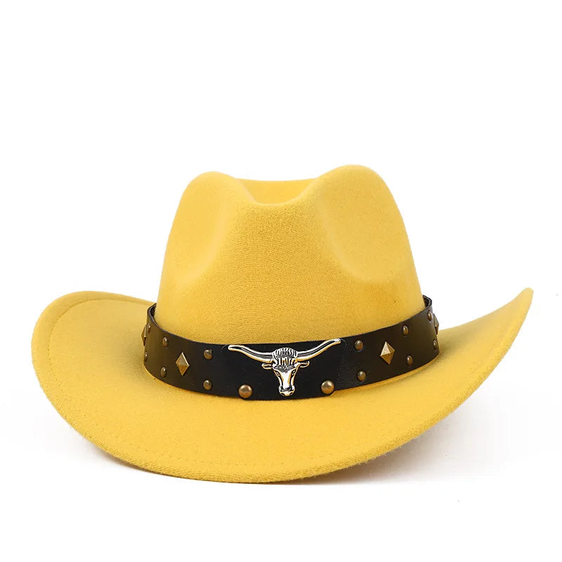 Wholesale Cotton Polyester Cowboy Hat Classic Cow Head Band Western Cowboy Hat