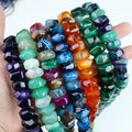 Natural Faceted Irregular Tube Flat Agate Loose Beads Strings Cut Freeform Big Cube Bad for DIY Jewelry Making 15MM