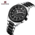 NAVIFORCE 9212 SB Silver Stainless Steel Fashion Bracelet Custom Quartz Wrist Watches for Men Luminous Hands Male Waterproof OEM