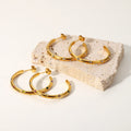 Aimgal Fashion Jewelry 316 Stainless Steel Plated 18k Gold Hoop Earrings Women's 4A Zircon Non Tarnish