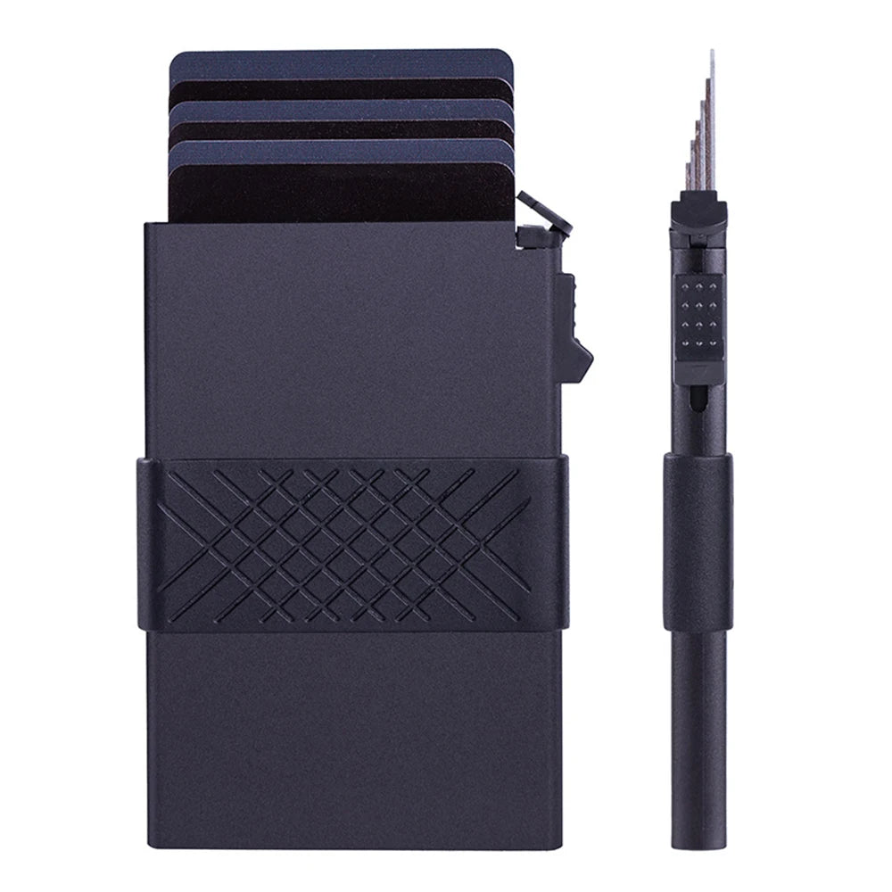 Easy to Access RFID Blocking Color Pop up Metal Aluminum Wallet Minimalist Wallet Credit Card Holder