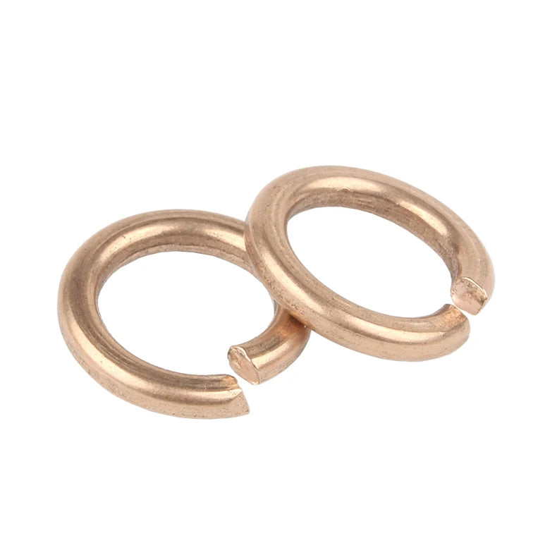 DIN 127 M6 Brass Spring Lock Washer Plain Finish Split Style for Heavy Industry & General Industry Zhuocheng Brand