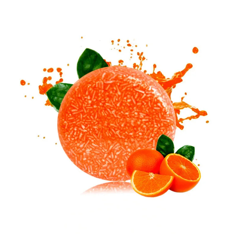 Factory Price Orange Shampoo Bar Soap Moisturizing Strengthening Volumizing Natural Ingredient Rice Water Anti-Dandruff Fluffy