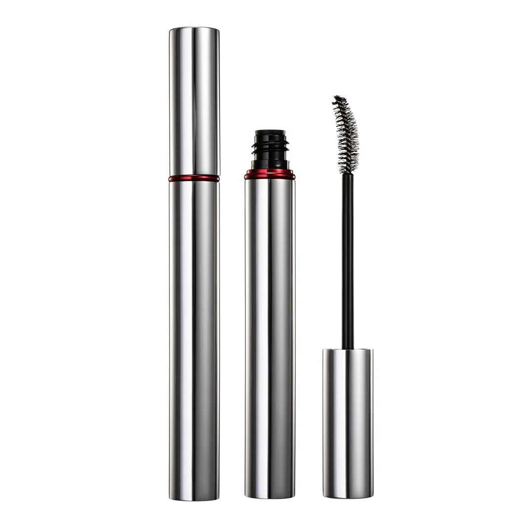 HUIHO Hot Sales Silver Round Aluminum Tube Empty Mascara Containers 6ml Custom Logo Mascara Tube