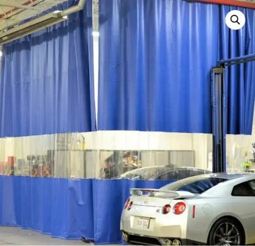 LVJU Car Wash Curtain for Dust-free Workshops Dry Polish Rooms Auto Detailin Equipment Dust Cover Workshop Partitions