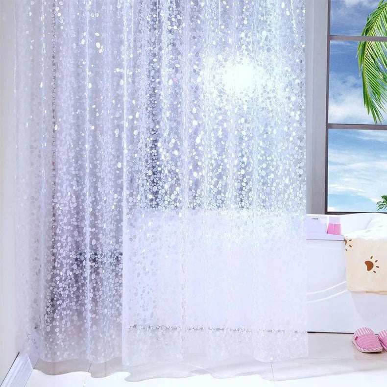 Free Shipping 2x1.8m 3D Cobble Bathroom Shower Curtain Bath Decor Waterproof PVC Thickened Toilet Curtain for Home Hotel