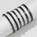New Design Men Jewelry Bracelet Hematite Beads Handmade Woven Macrame Bracelet for Men JBS12332