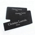 Custom Brand Name Silver Foil Print Emboss Texture Matte Black Paper Cardboard Hang Tags for Handbag