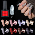 VERONNI 12 Color 10ml Flash Gel Polish Diamond Disco Reflective Glitter Gel Nail Polish