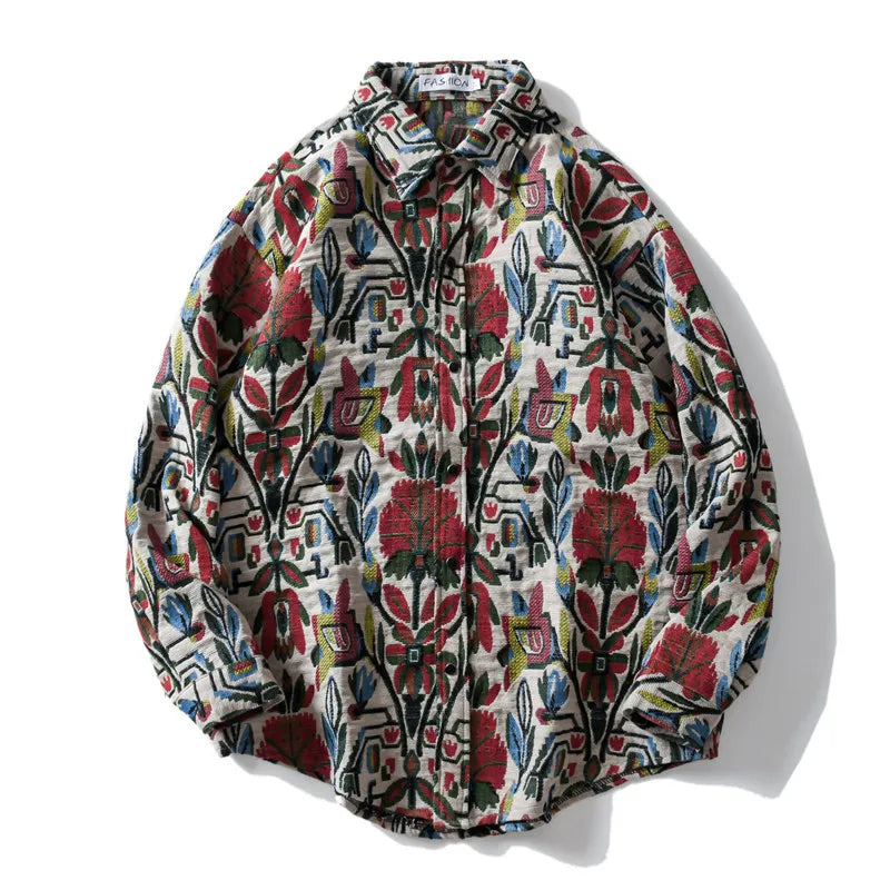 Wholesale New Design Hot Sale New Style  Customized logo Premium Long Sleeve Loose Casual  Shirt for Men